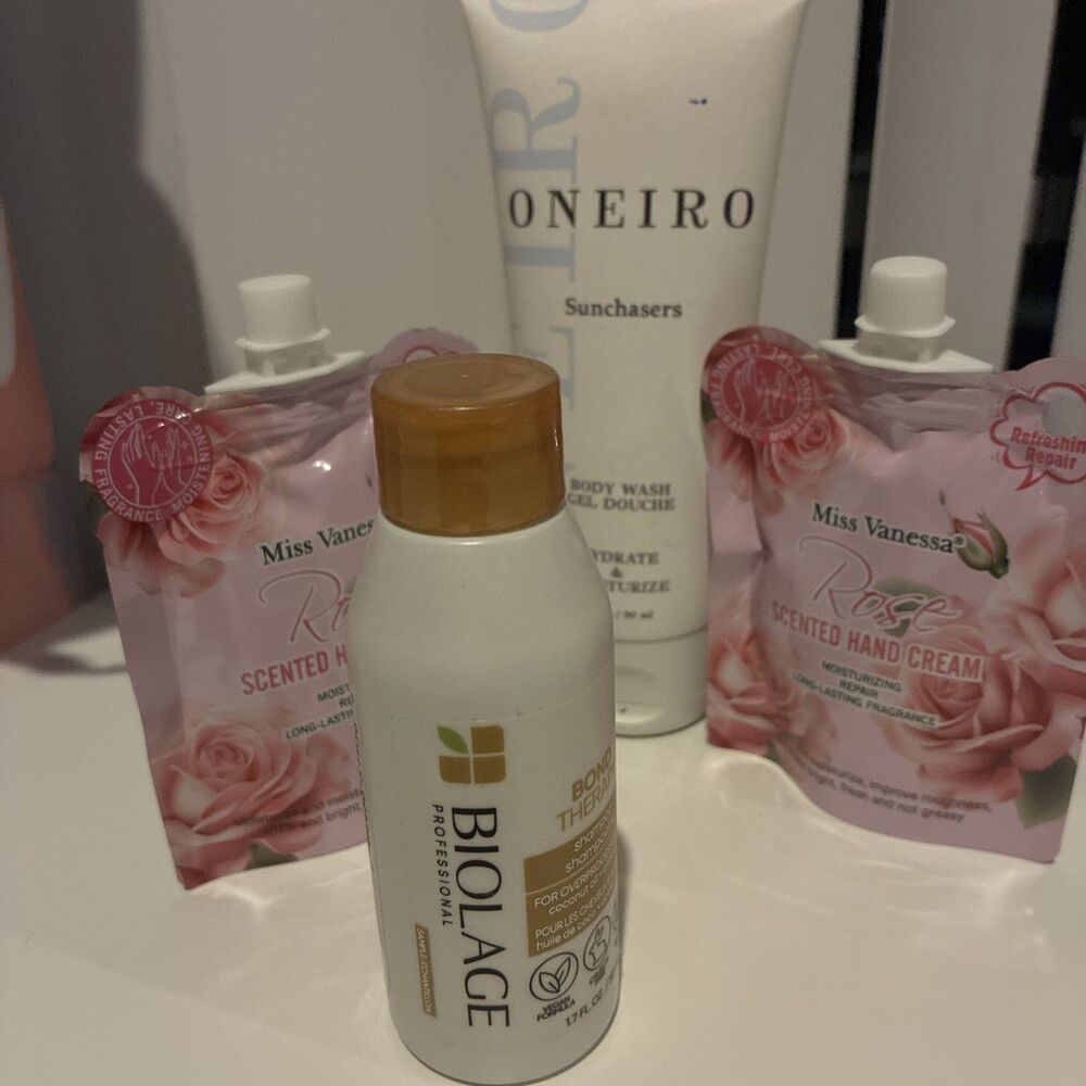 Travel Essentials Bundle-Oneiro Body Wash, Biolage Bond Therapy, Hand Cream Duo-